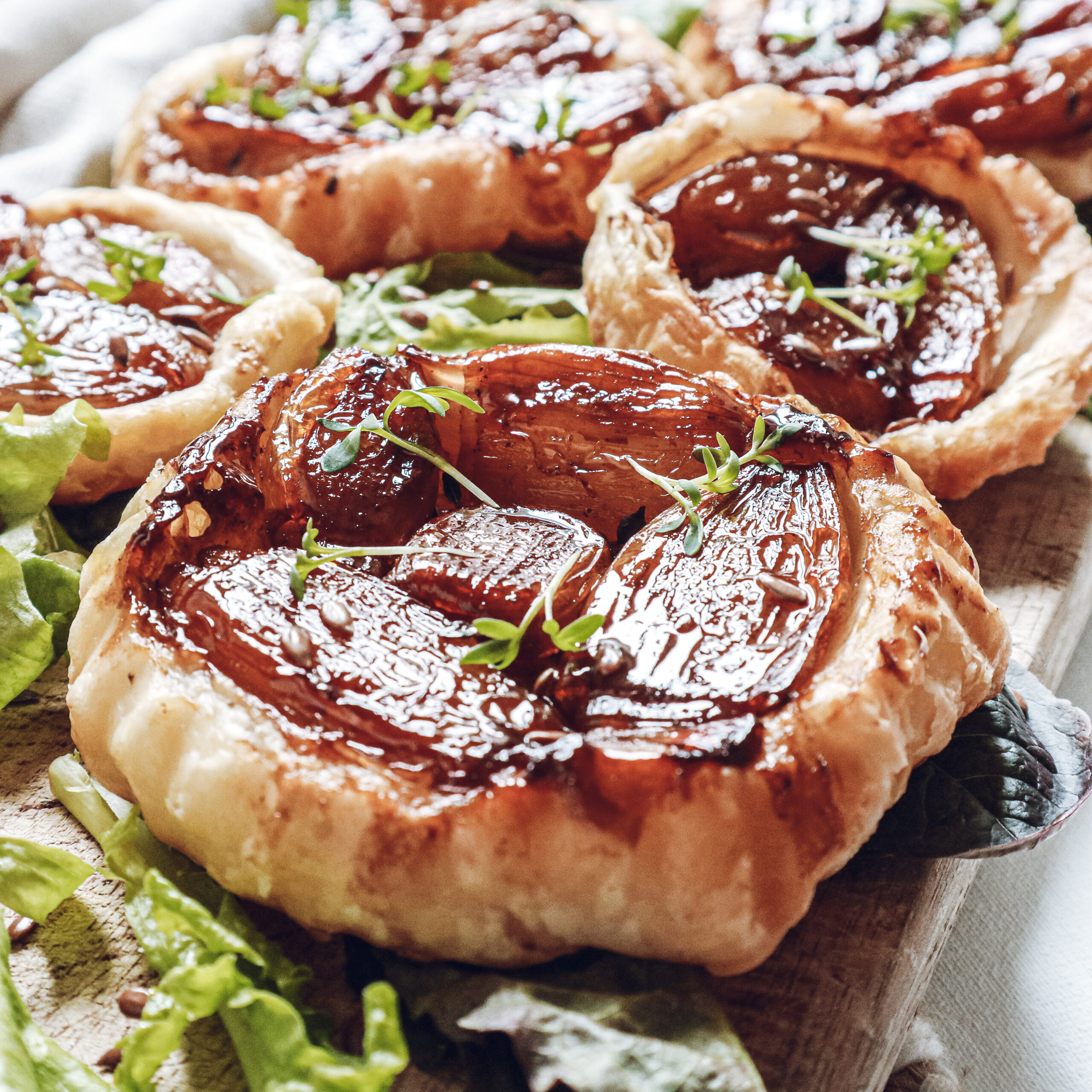 Tartelettes échalotes tatin