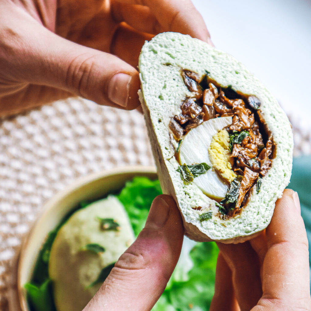 Banh bao oignons & champignons