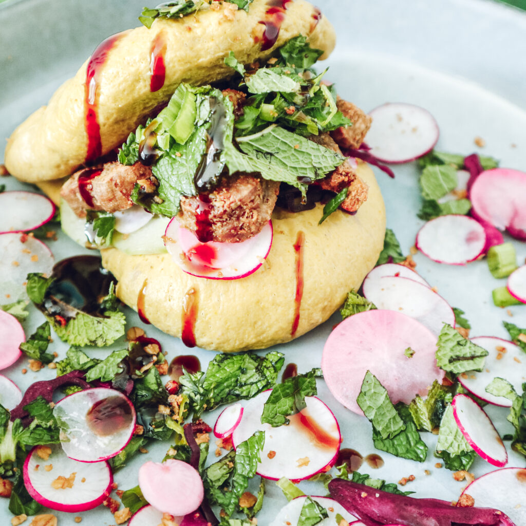 Bao bun au tofu croustillant