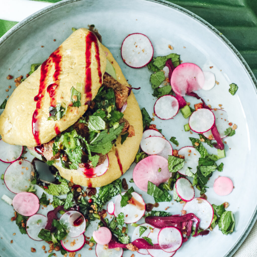 Bao bun au tofu croustillant